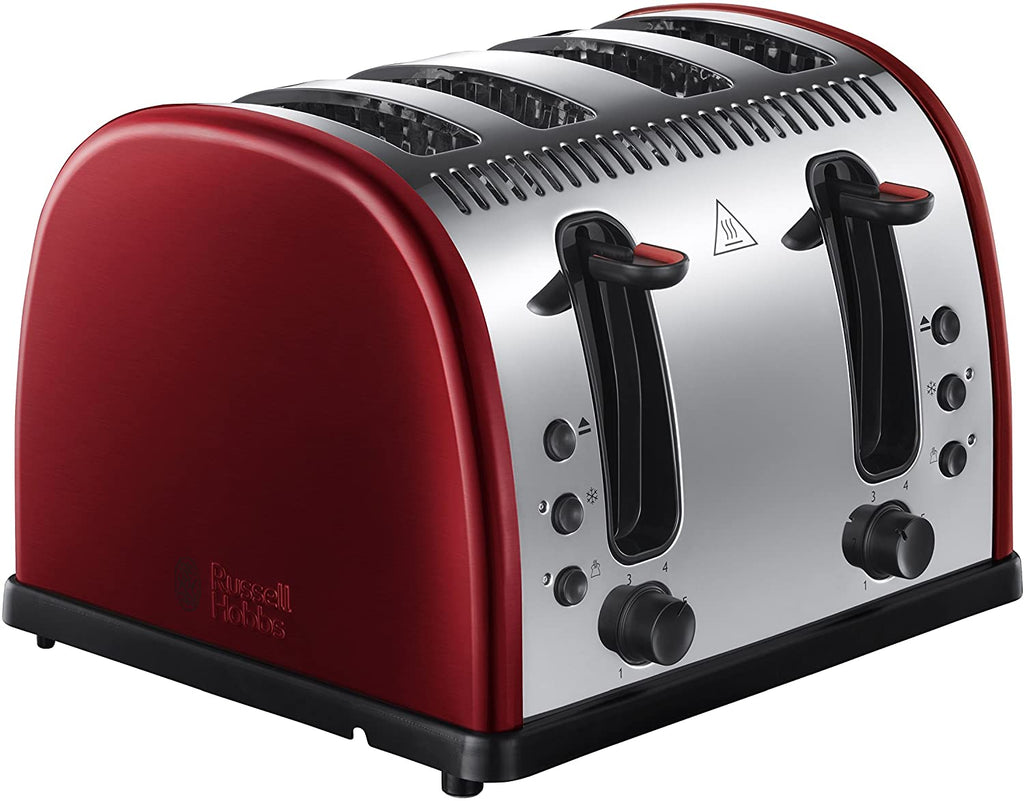 RUSSELL HOBBS TOASTER LEGACY 4 SLICE RED 21301 - Khubchands