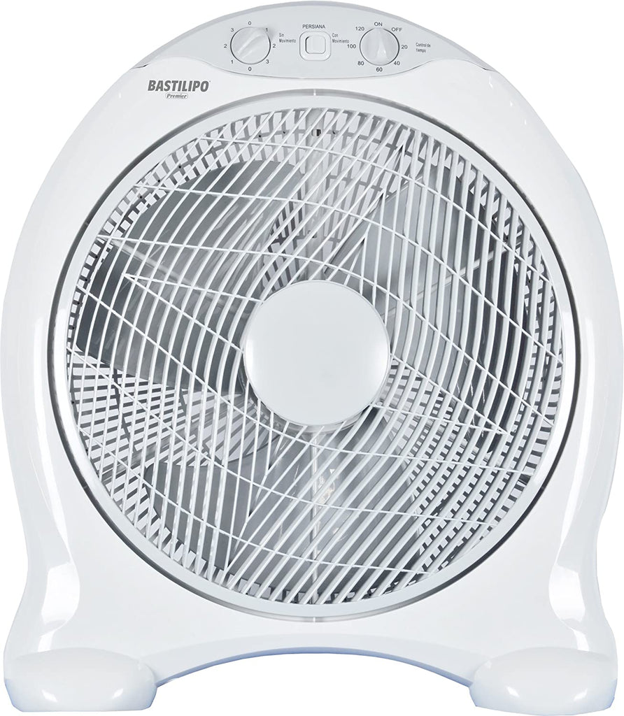 BASTILIPO MARBELLA BOXFAN  WHITE 36CM 60W - Khubchands