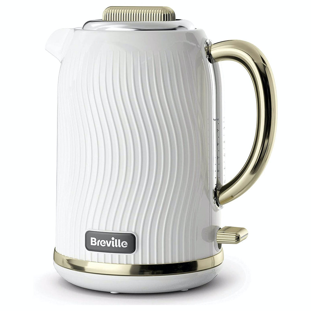 BREVILLE VKT185 1.7 LITRE KETTLE FLOW WHITE AND GOLD - Khubchands