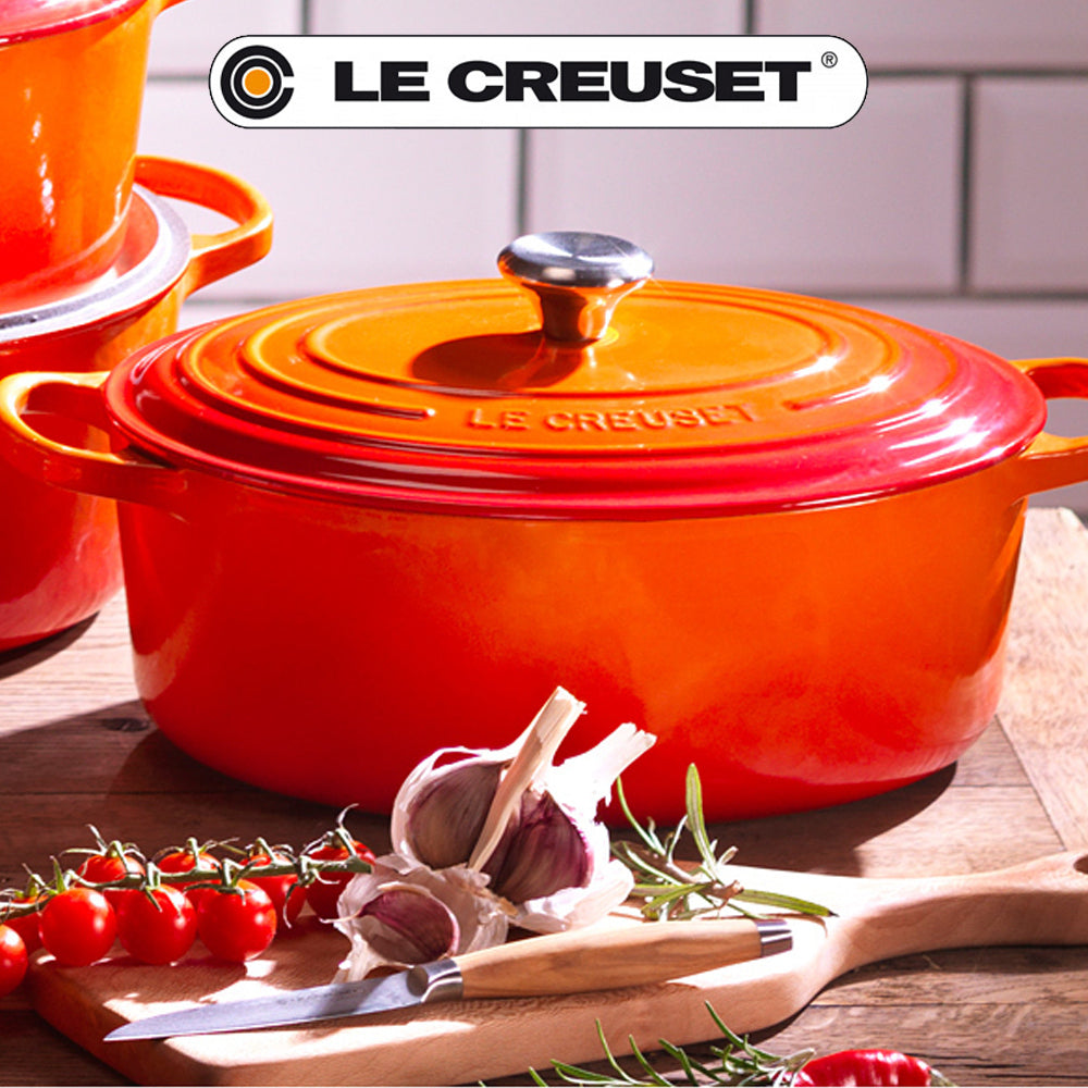 LE CREUSET  CAST IRON OVAL CASSEROLE 27 cm - 33 cm - Khubchands