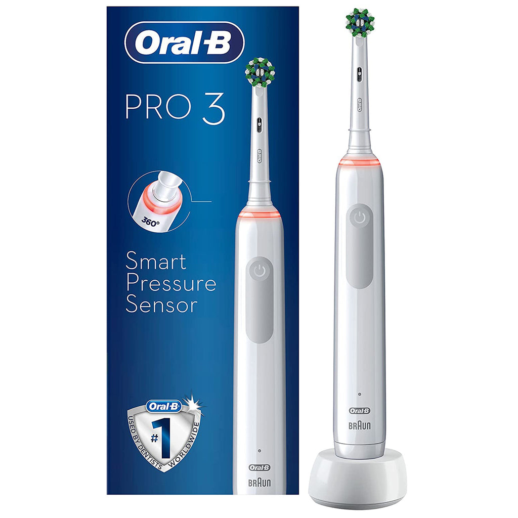 ORAL B PRO 3 3000 WHITE ELECTRIC TOOTHBRUSH - Khubchands