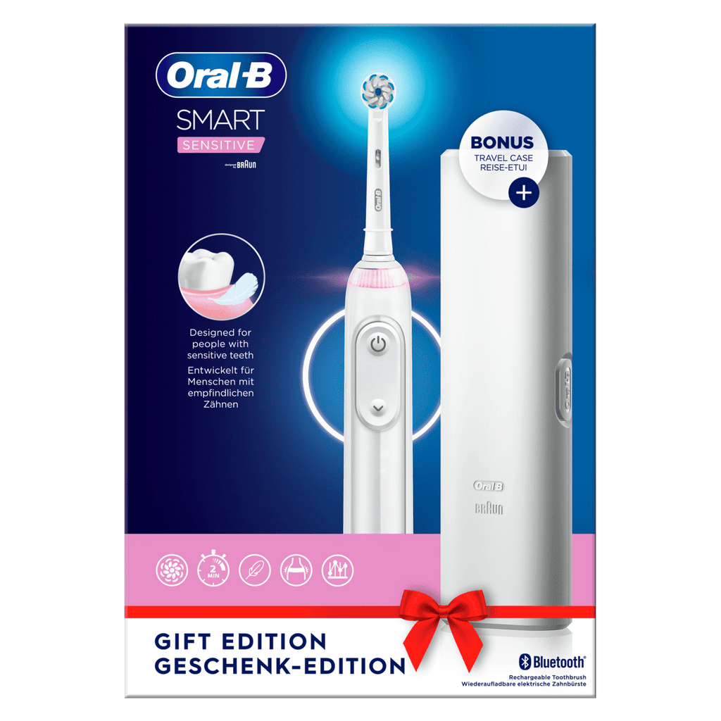 ORAL B  SMART SENSITIVE ELECTRIC TOOTHBRUSH WITH BONUS TRAVEL CASE - Khubchands