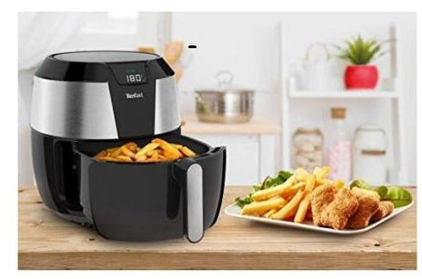TEFAL EY701D28 Air Fryer, Black and Stainless steel, 5.6L - Khubchands