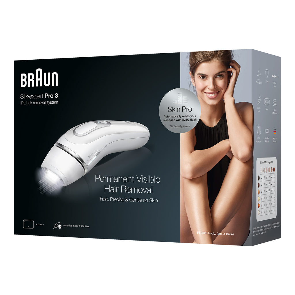 Braun Silk-expert Pro 3 PL3020 Ipl Permanent Hair Removal System - Khubchands